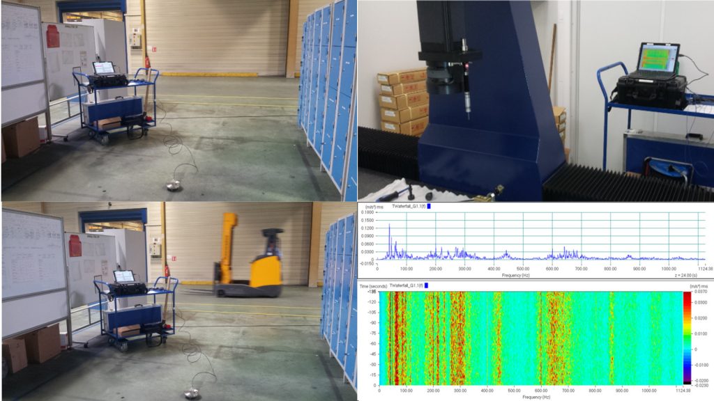 Mesures de propagation vibratoire installation MMT
